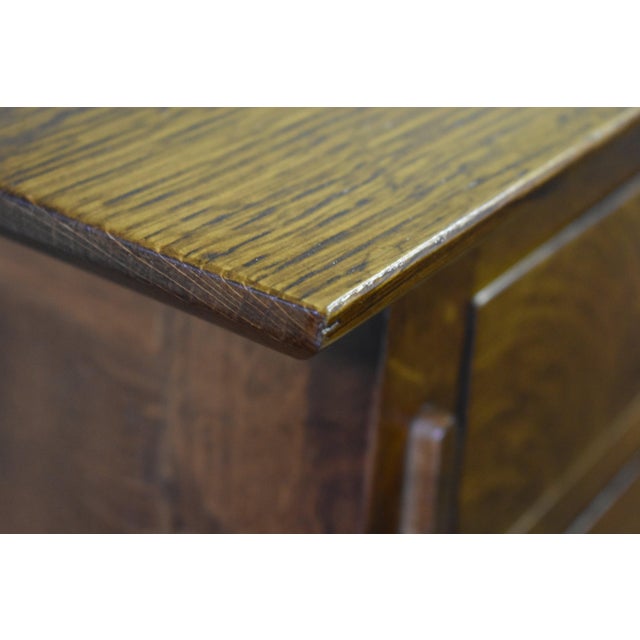 Mission / Arts and Crafts Solid Quarter Sawn Oak Cabinet - Micheal Cherry For Sale In Chicago - Image 6 of 17
