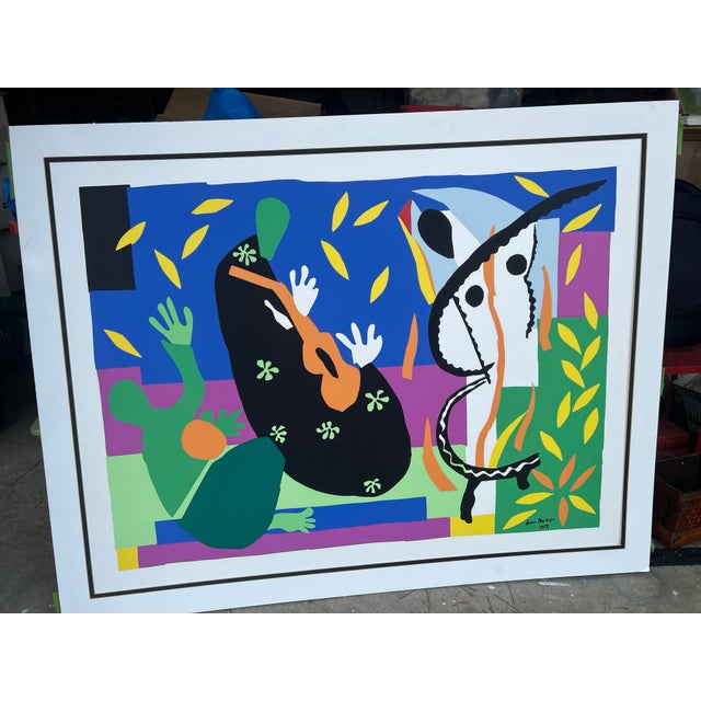 Paper Tristesse Du Roi by Henri Matisse Large Mid Century Serigraph Print 38x51 For Sale - Image 7 of 7