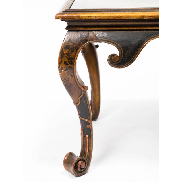 1940s Asian Style Hand-Painted Coffee Table For Sale - Image 4 of 6