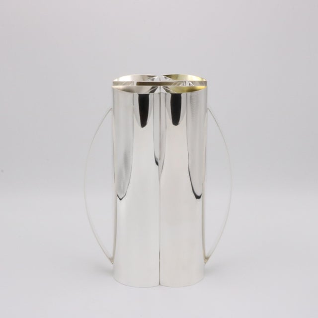 Silver 1980s Pair of Sterling Silver Interlocking Carafes For Sale - Image 8 of 9