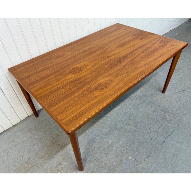 Vintage Danish Modern Teak Extension Dining Table For Sale - Image 4 of 11