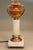 Salmon 1930s French Depose Art Deco Neoclassic White/Salmon Onyx Marble Column & Urn Bronze Table Lamps - a Pair For Sale - Image 8 of 13