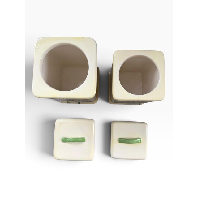 Ceramic Vintage 1999 Art Home International Floral Ceramic Canisters, a Pair For Sale - Image 7 of 8