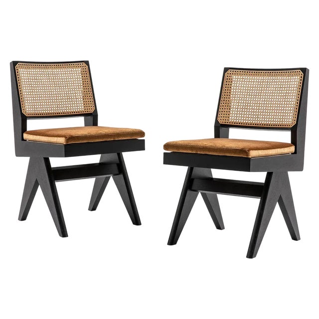 055 Capitol Complex Chairs by Pierre Jeanneret attributed to Cassina, Set of 2 For Sale