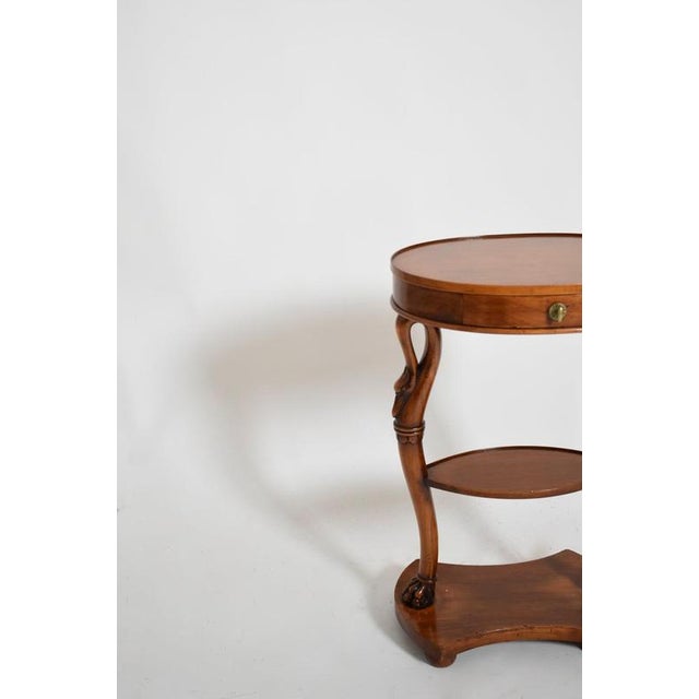 Oval Swan Side Tables, 1900s, Set of 2 For Sale - Image 5 of 6