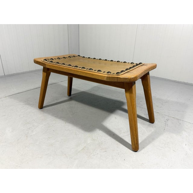 Small Vintage Blond Oak Stool, 1960s For Sale - Image 12 of 16