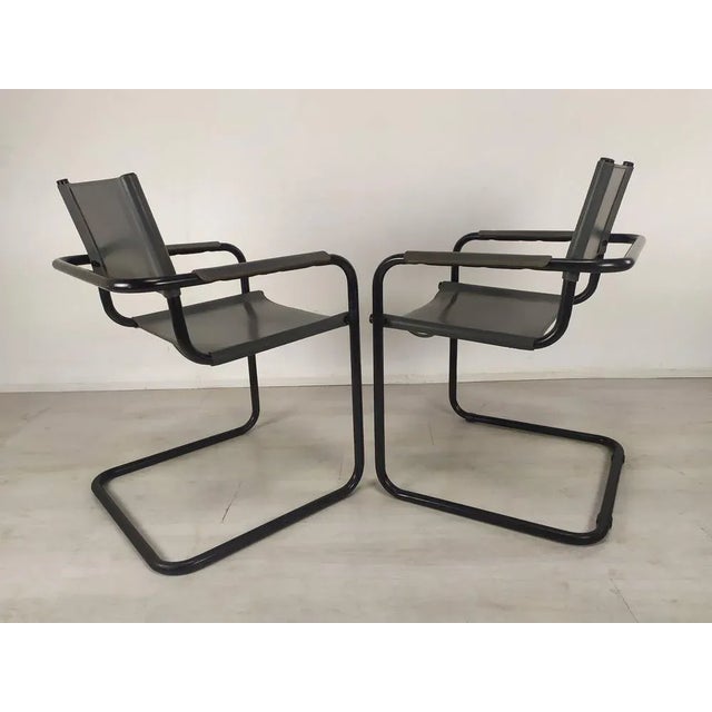 1970s Set of Desk Chairs in the style of Marcel Breuer For Sale - Image 5 of 18