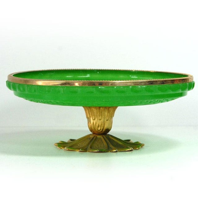 Green Opaline Glass Dish, France, 1950s For Sale - Image 3 of 10
