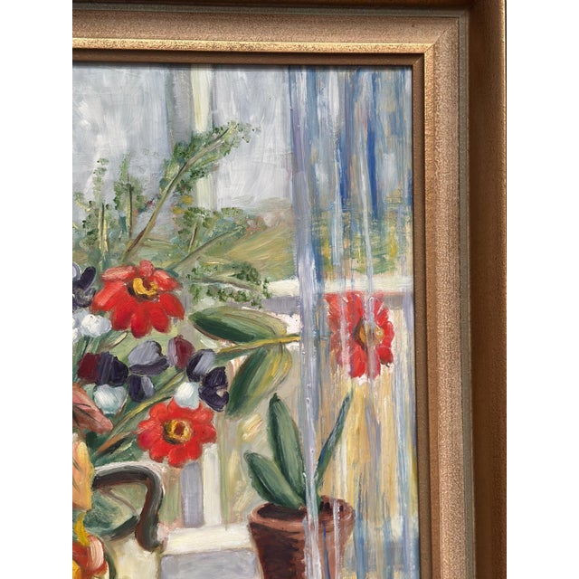 Gerda Tougaard, Flower Still Life, 1960s, Oil on Panel, Framed For Sale - Image 10 of 18