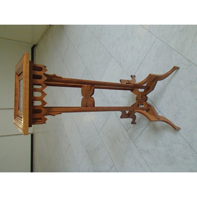 Brown Art Nouveau Table with Carvings, 1890s For Sale - Image 8 of 10