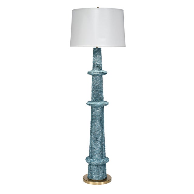 Jamie Young Rowan Floor Lamp in Blue Wood Beads For Sale In Los Angeles - Image 6 of 6