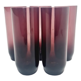 Postmodern Pitcher by Sarnecki for Krosno Glassworks, Poland, 1970s, Set of 5 For Sale