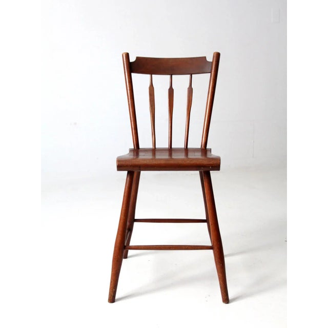 Wood Antique Wooden Accent Chair For Sale - Image 7 of 12