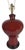 Red Frederick Cooper Monumental Sang De Boeuf Ceramic Table Lamp For Sale - Image 8 of 11