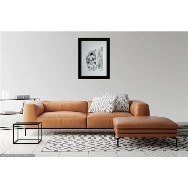 Realism 1980s Raphael Soyer "Seamstress II" Black and White Print For Sale - Image 3 of 3