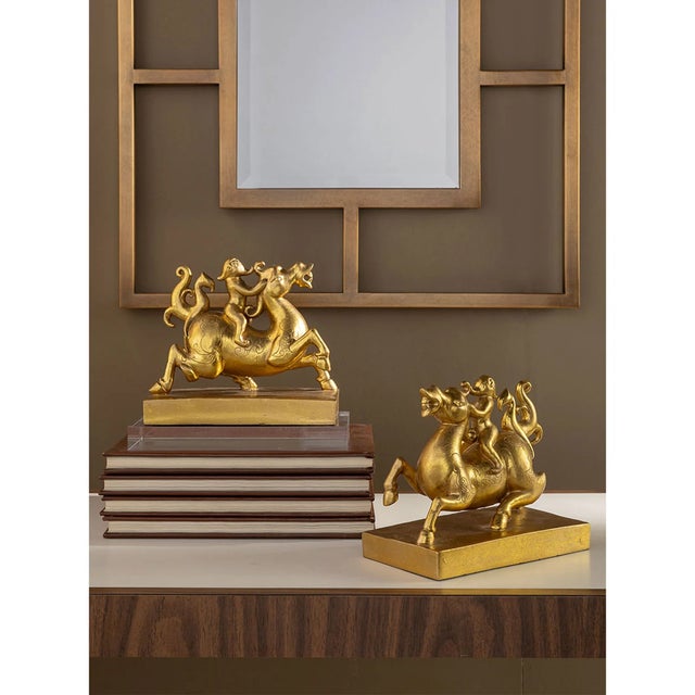 Whimsical and mythical animals in nature are captured with the elephant rider bookends. Charging off to a hunt, the...