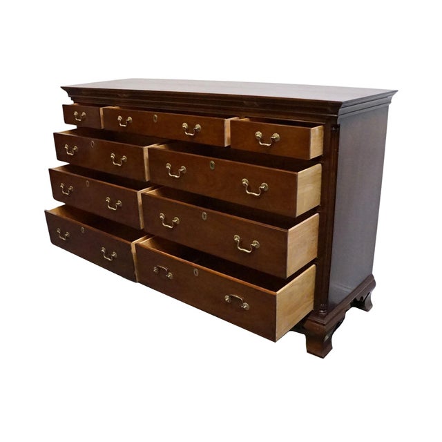 Hickory Chair James River Collection Solid Cherry Traditional 68" Double Dresser For Sale In Kansas City - Image 6 of 13