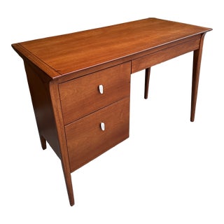 1950s Mid Century Walnut Desk by Drexel For Sale