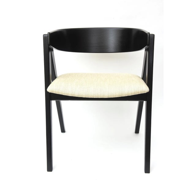 Allan Gould Vintage Compass Side Chair by Allan Gould, 1948, Wood and Upholstery, Restored For Sale - Image 4 of 12