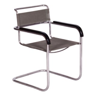Bauhaus Chrome Armchair by Marcel Breuer, Czechia, 1930s For Sale
