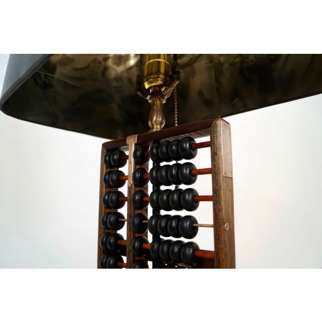 1950’s Mid-Century Asian Modern Abacus Table Lamp For Sale - Image 10 of 12