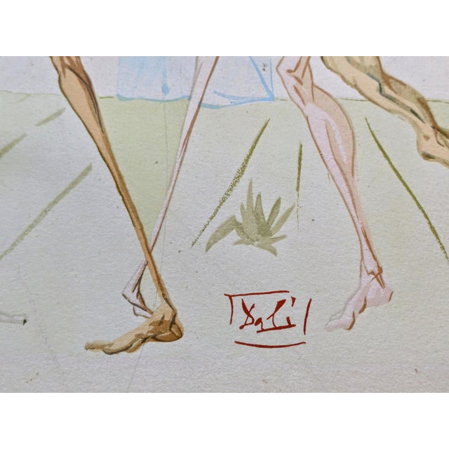 Salvador Dali, Divine Comedy Inferno 26 / The Inhabitants of Prato, 1960, Woodcut For Sale - Image 6 of 9
