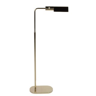 Casella Adjustable Brass Floor Lamp For Sale