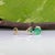 2020s Zambian Emerald Martini Solitaire Stud Earrings in Solid 14k Gold, Round 5mm, Pair For Sale - Image 5 of 7