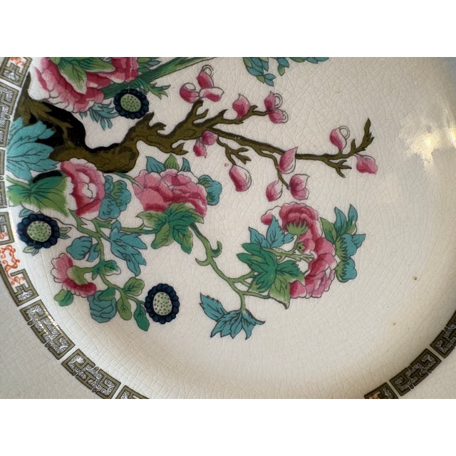 Beautiful antique English plate by Myott, Son & Co. in the classic Indian Tree pattern. Made in Staffordshire, England...