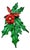 Mid-Century Boho Chic Americana Christmas Painted Holly With Berries Swag Brooch. For Sale