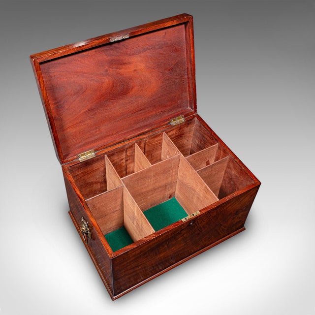 Wood Antique Hunting Day Cellarette, Irish, Wine Storage Box, Gillingtons, Regency For Sale - Image 7 of 12