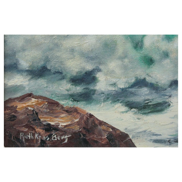 American Mid Century "The Active Sea" Pacific Seascape by Ruth Kjos Berg For Sale - Image 3 of 6