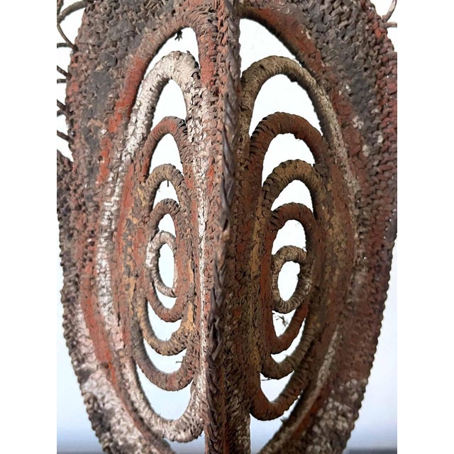 Fiber Polychrome Mask Yam Ancestor Papua New Guinea For Sale - Image 11 of 11