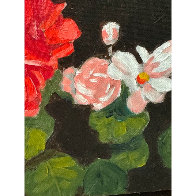 Camellias, Maybe???? Impressionist Oil Painting For Sale - Image 4 of 5