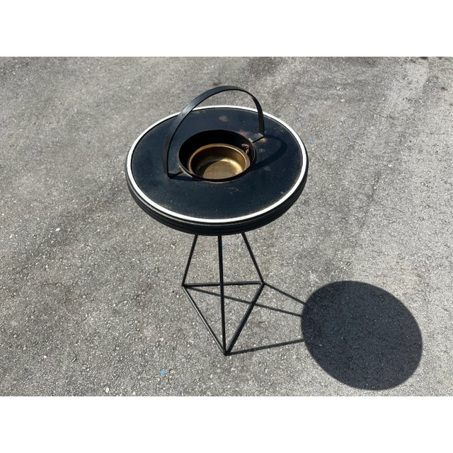 1940s Standing Ashtray, Black For Sale - Image 4 of 10