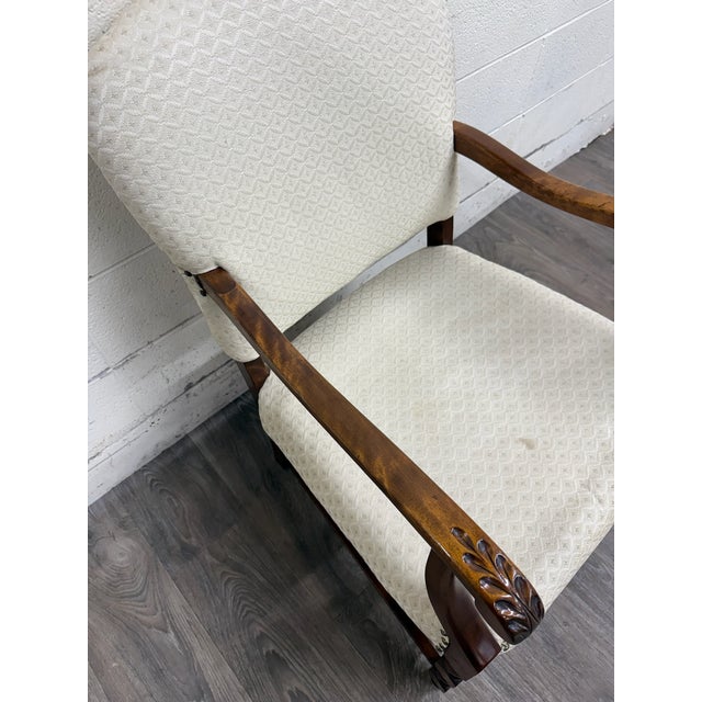 Vintage Spanish Revival Walnut Armchair For Sale - Image 11 of 16