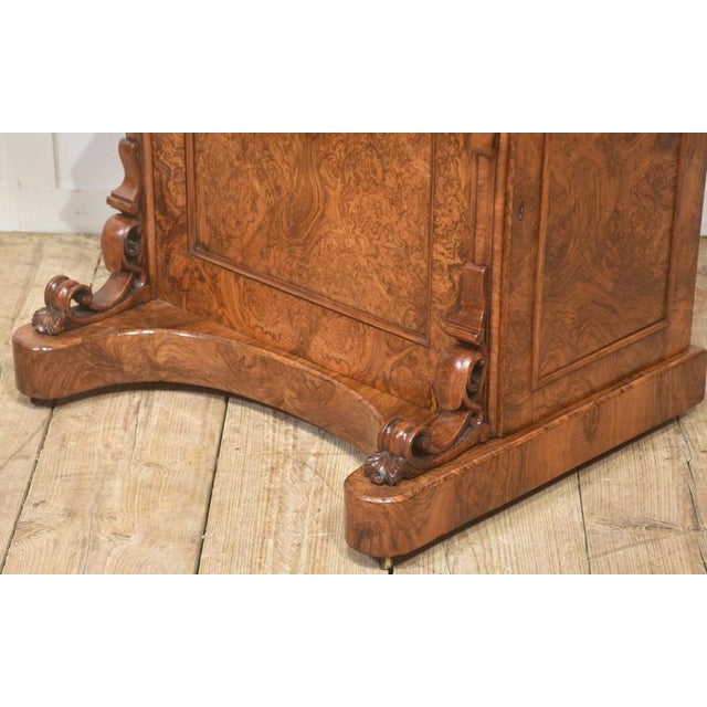 Victorian Burr Walnut Pop-Up Davenport Desk For Sale - Image 10 of 13