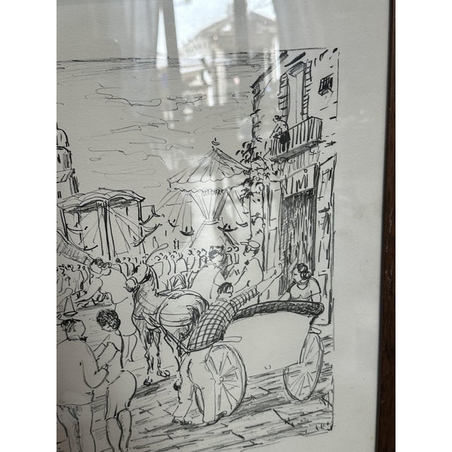 Mario Cortiello, La festa del patrono, 1960s, Lithograph For Sale - Image 6 of 11