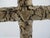 Mexican Folk Art Milagros Turned Wood Cross Nailed Brass Charms Wall Hanging For Sale In Portland, OR - Image 6 of 11