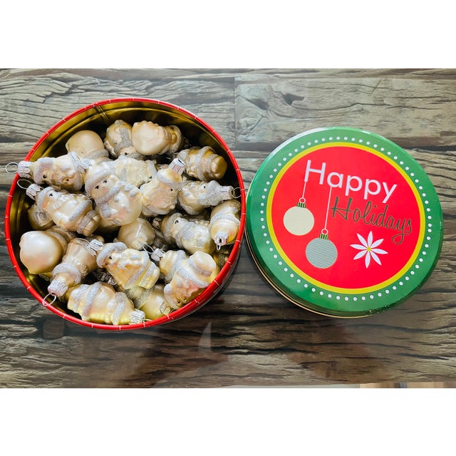 40 S Cute Mini Silver Glass Christmas Ornaments- For Sale - Image 9 of 11