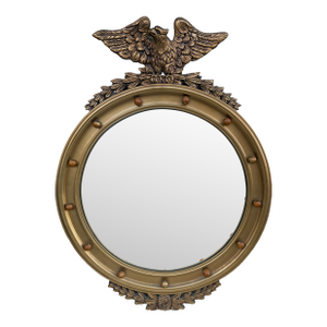 Mid 20th Century American Federal Giltwood Eagle Bullseye Convex Mirror