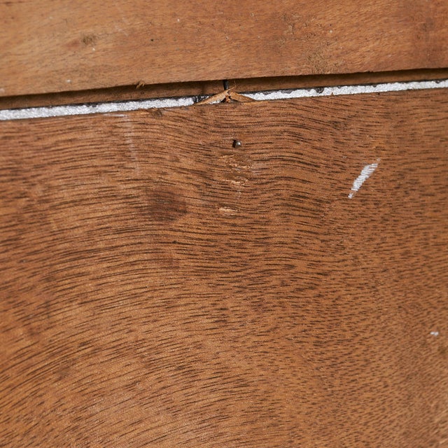 Italian Vertical Rectangular Wall Mirror with Chamfered Wood Frame, 1950s For Sale - Image 9 of 9