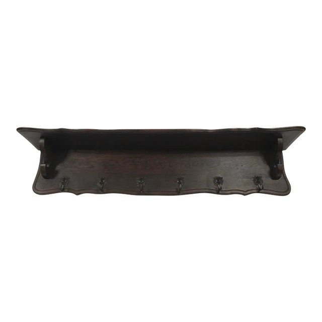 Vintage French Country Pot Coat Rack With Hooks For Sale