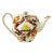 19th Century English Porcelain Chinoiserie Imari Teapot With Pagoda Reserves For Sale