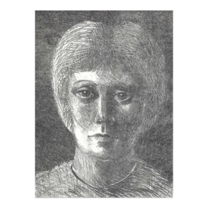 1960s Phyllis Myrick Portrait Lithograph