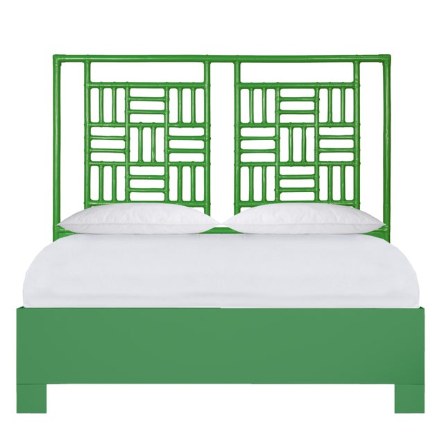 Finn Standard Bed Queen - Bright Green For Sale - Image 12 of 12
