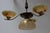 Art Deco Danish Brass Chandelier with Marbled Opaline Shades, 1930s. For Sale - Image 4 of 18