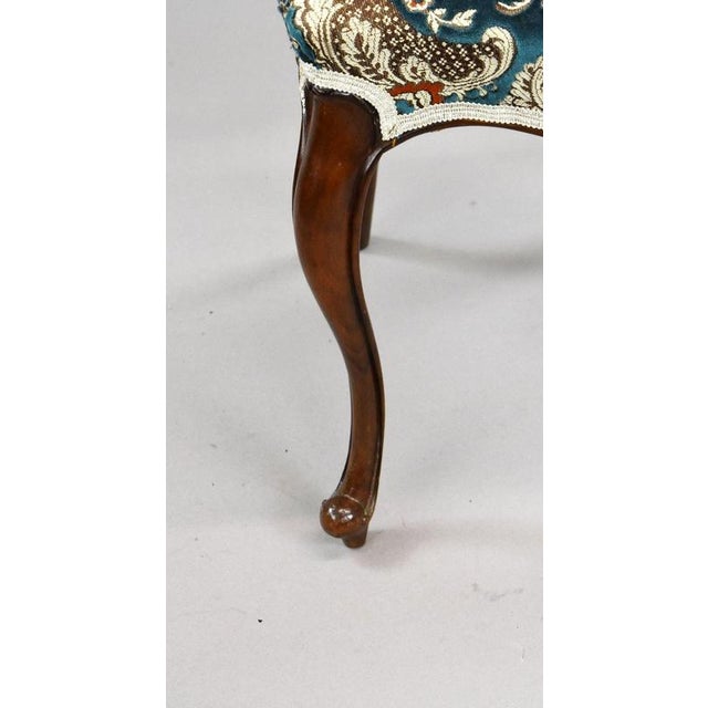 Blue Antique Victorian Mahogany Balloon Back Dining Chairs, 1860, Set of 6 For Sale - Image 8 of 10