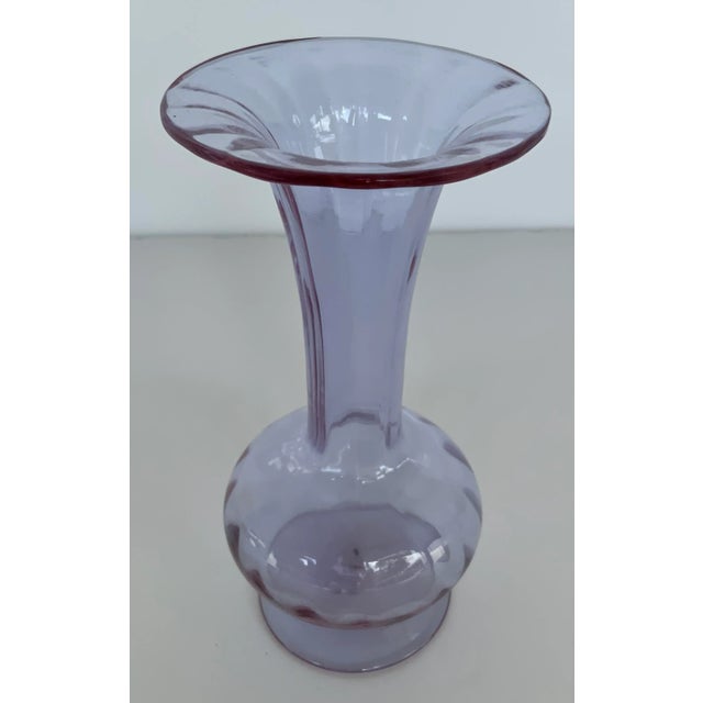 Modern Vintage Moser Alexandrite Art Glass Vase For Sale - Image 3 of 7