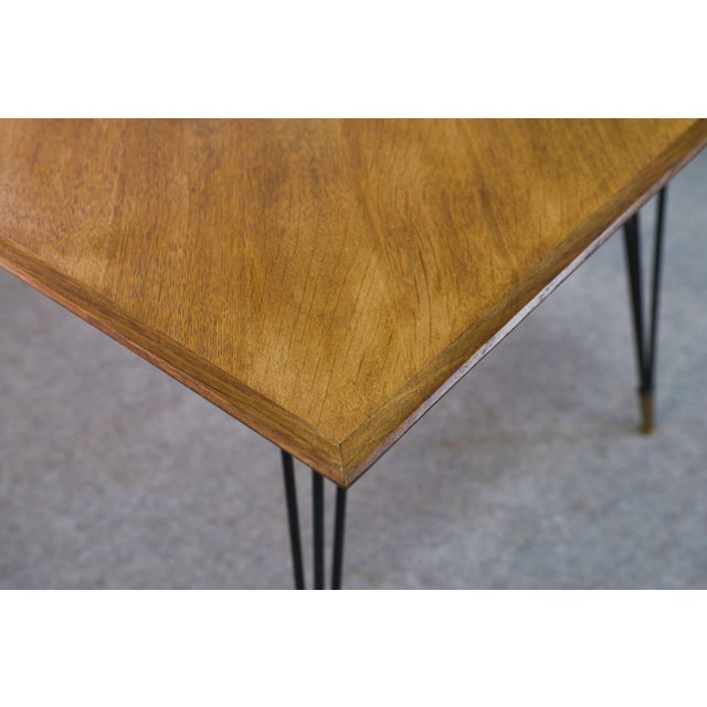 Italian Oak Table with Cast Iron and Bronze Legs, 1960s For Sale - Image 12 of 13